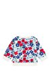 Çiçek Baskılı Pamuklu Kapüşonlu Bebek Sweatshirt