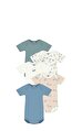 Kısa Kollu Baskılı Pamuklu Bebek Body Set 5' li