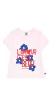 Kısa Kollu Pamuklu Pembe Çocuk Tişört