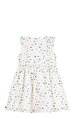 Çiçek Baskılı Kolsuz Pamuklu Çocuk Elbise