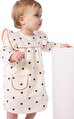 Puantiye Desenli Uzun Kollu Pamuklu Bebek Elbise