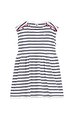 Askısız Çizgili Pamuklu Çocuk Elbise