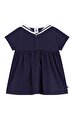 Denizci Yakalı Düz Kısa Kollu Pamuklu Bebek Elbise