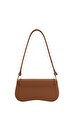 Kahverengi Joy Vegan Deri Omuz Çantası