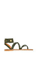 Longchamp Soulier LG x K.jacques Orman Yeşili Sandalet