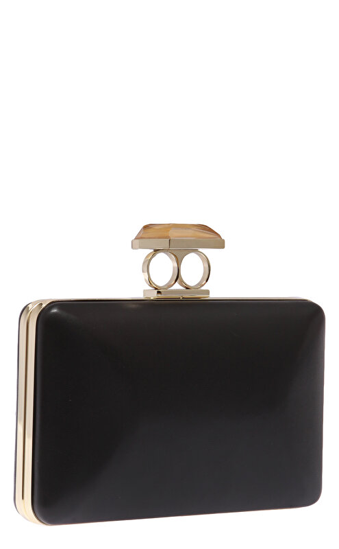 olga berg black clutch